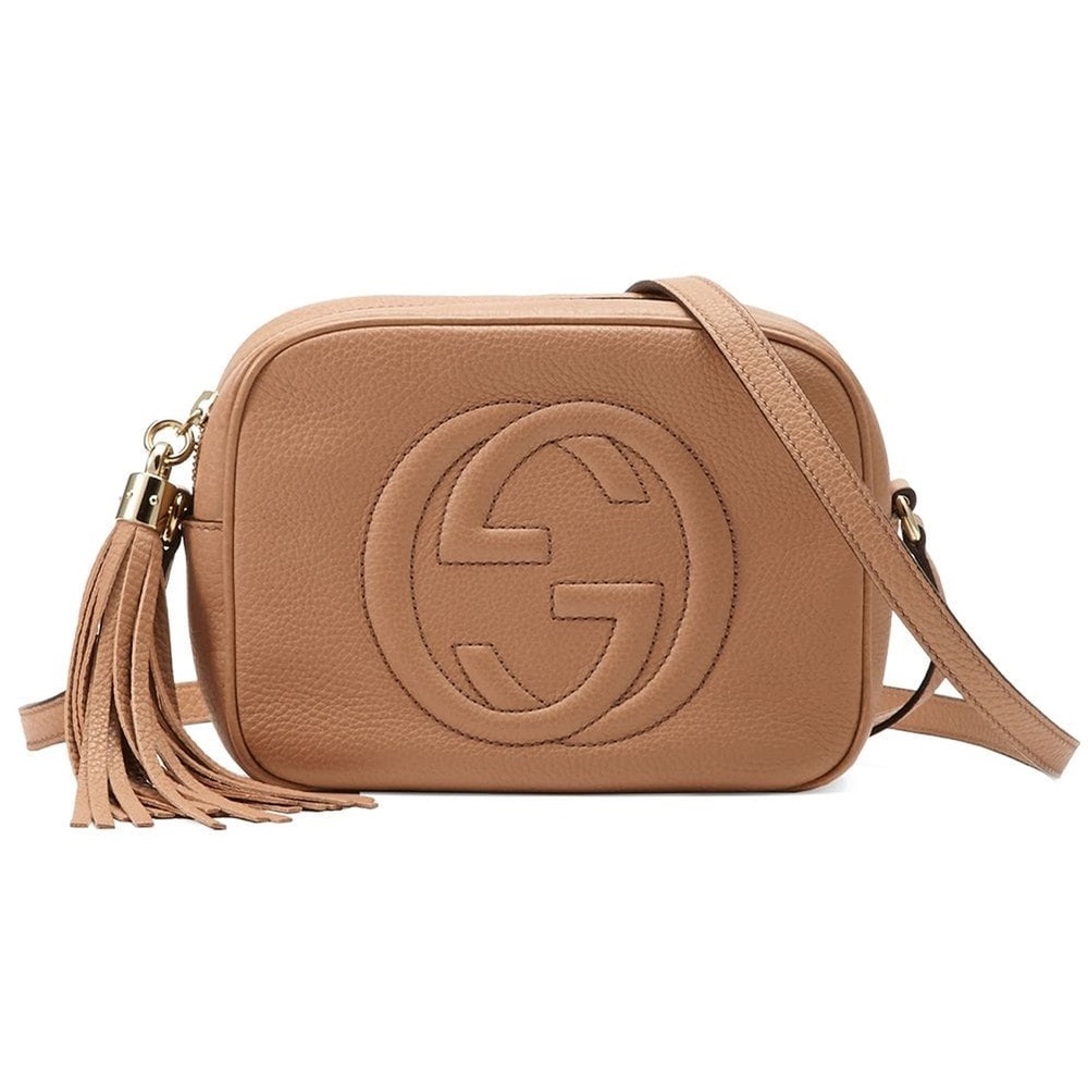Gucci leather soho Disco CrossBody Bag brown tan